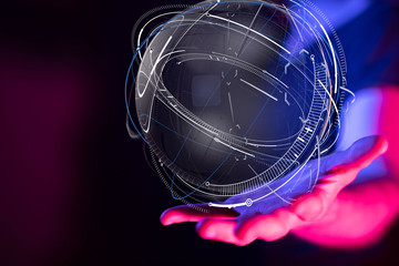 Global network concept. 3D rendering