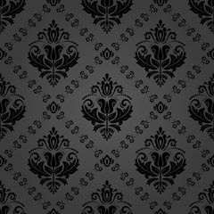 Orient classic dark pattern. Seamless abstract background with vintage elements. Orient background