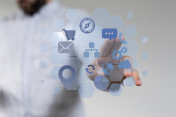 Cloud computing concept - connect to cloud