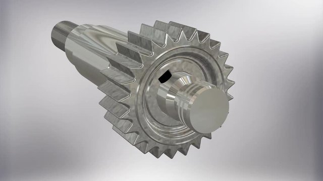 Shaft to hub feather keyway assembly animation