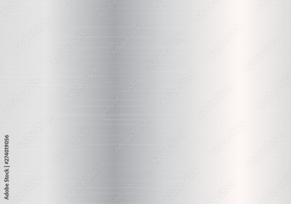 Wall mural silver gradient with metallic texture. vector illustration with light effect.