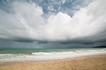 Storm in sea at Phuket island