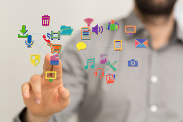 Abstract Futuristic infographic with Visual data complexity