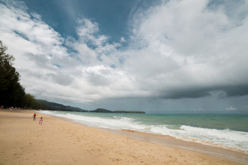 Fototapeta na wymiar Storm in sea at Phuket island