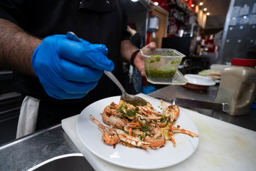 Cigalas a la brasa frescas