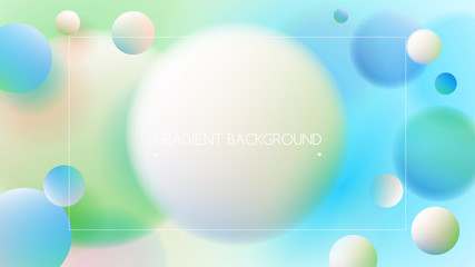 Green blue vibrant colors and gradient background