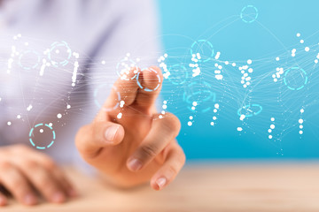 Digital Network and data concept
