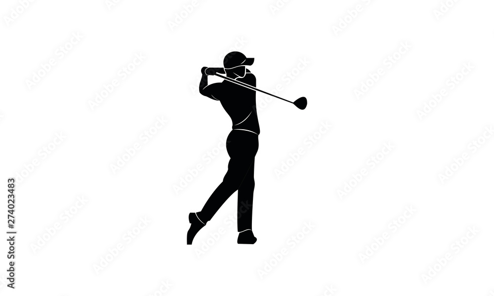 Wall mural people golfing vector