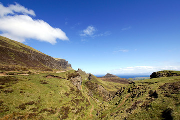 Quiraing Berge auf der Isle of Skye in Schottland