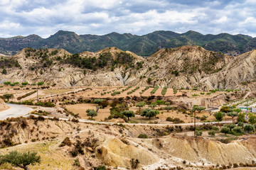 The Badlands of Abanilla and Mahoya near Murcia in Spain