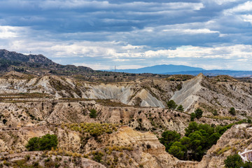 The Badlands of Abanilla and Mahoya near Murcia in Spain