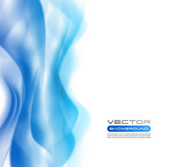 Vector awesome abstract blue waves on white background