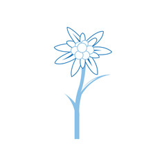 flower blue logo template