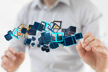 code data concept in hand