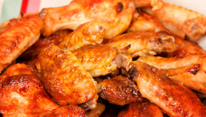 Hot and spicy, delicious deep fried buffalo chicken wings.
