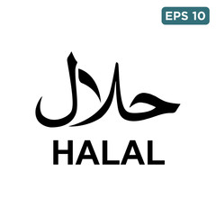Naklejka na ściany i meble halal sign icon vector