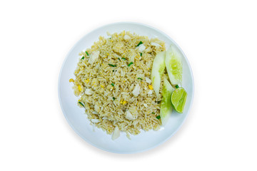 fried rice, top view