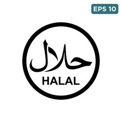 halal sign icon vector