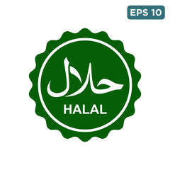 halal sign icon vector