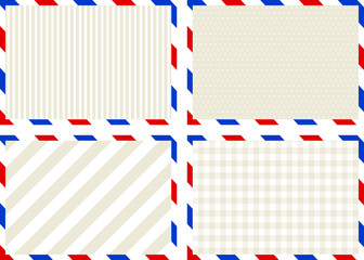 エアメール　柄背景セット