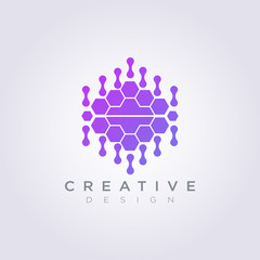 Digital Brain Data Template Design Company Logo Vector Symbol Icon