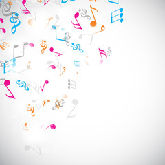 Colorful musical notes.