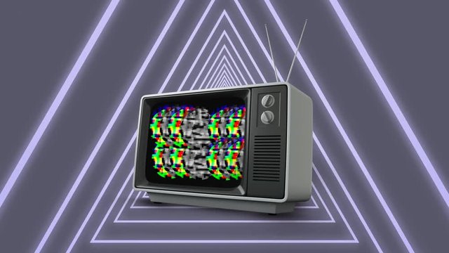 Old television and triangles