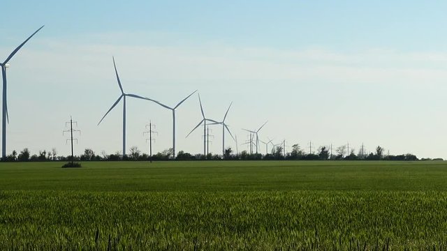 Windmill. Wind farm. Wind turbine.