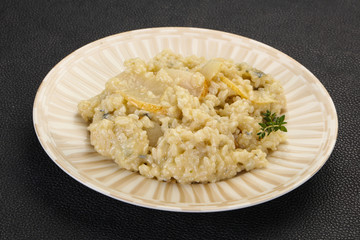 Risotto with pear and gorgonzola