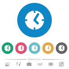 Clock flat round icons