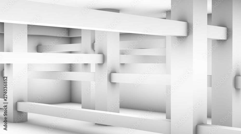 Poster abstract 3d rendering background with columns