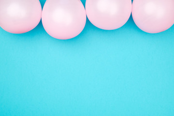 Frame of decoration party on colorful background