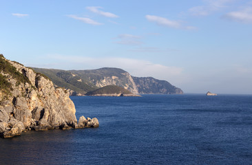 The seaside in the evening