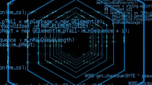 Program codes and hexagon patterns