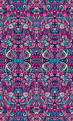 Beautiful vector vintage floral damask motif seamless pattern