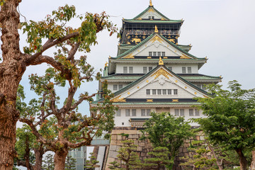 Fototapeta premium Osaka Castle is the famous destination in Osaka, Japan