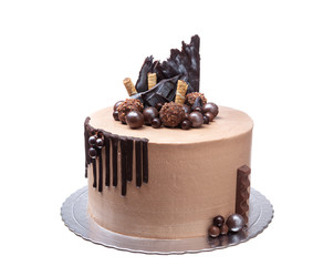 Delicious abstract chocolate cake for the holiday.