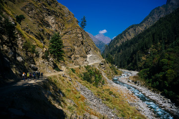 Fototapeta na wymiar Indian Mountains Trek