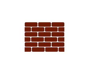  Wall brick symbol. Wall brick icon vector.Isolated brick wall on the white background.