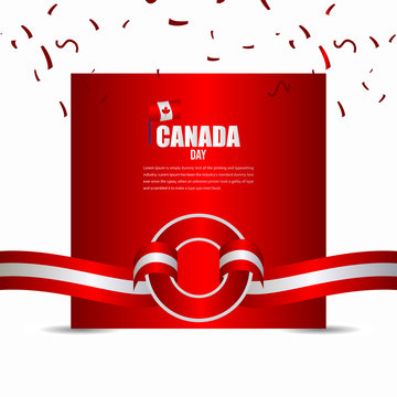 Canada Independent Day Celebration Design Illustration Vector Template