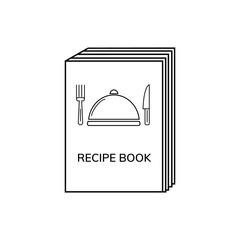 Recipe book vector icon on white