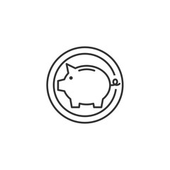 Piggy bank icon template black color editable. Piggy bank symbol Flat vector sign isolated on white background. Simple vector illustration for graphic and web design.