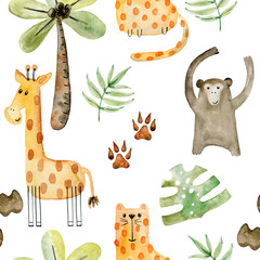 Aquarell-Safaritiere. © Tapilipa