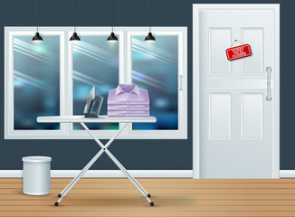 Background. Design Template of Wacher. Front View, Laundry Concept