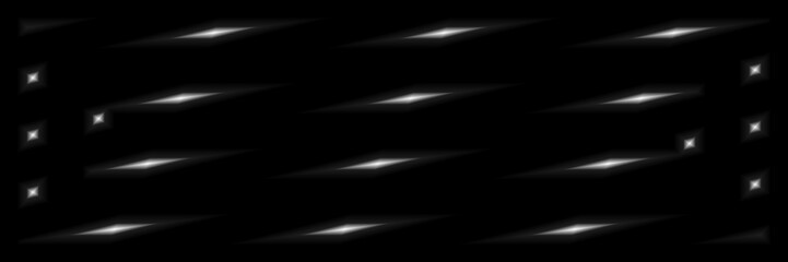 Obraz premium Digital Art, panoramic abstract three-dimensional objects with soft lighting, Germany