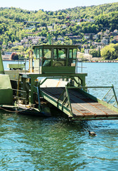 Obraz premium Vessel for cleaning lakes and rivers.