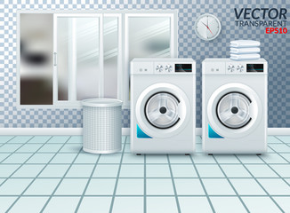 Laundry vector set isolated illustration