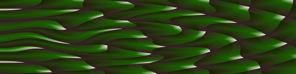 Obraz premium Digital Art, panoramic abstract three-dimensional objects with soft lighting, Germany