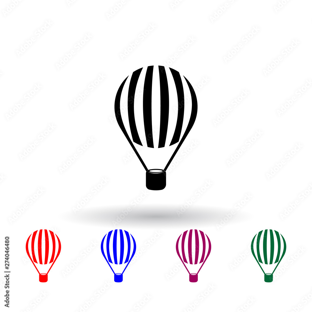 Poster balloon multi color icon. elements of beach holidays set. simple icon for websites, web design, mobi