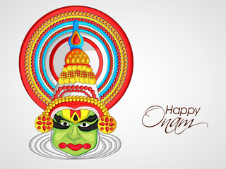 Obraz premium Onam festival celebration with Kathakali.